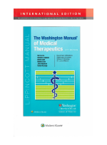 The Washington Manual of Medical Therapeutics Paperback 37/e (IE)